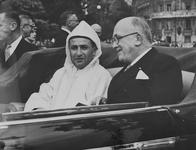 Sultan Mohammed V with the Royal Guard, 1940 — the year France fell to Nazi Germany and the Vichy government assumed control of the French Protectorate of Morocco